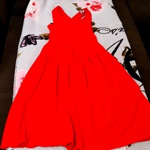 ASOS Midi Dress Orange Red Size 4